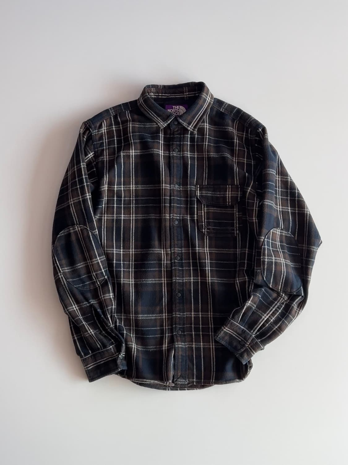 노스페이스 퍼플라벨 원포켓 체크 플란넬 셔츠 L 상품이미지1