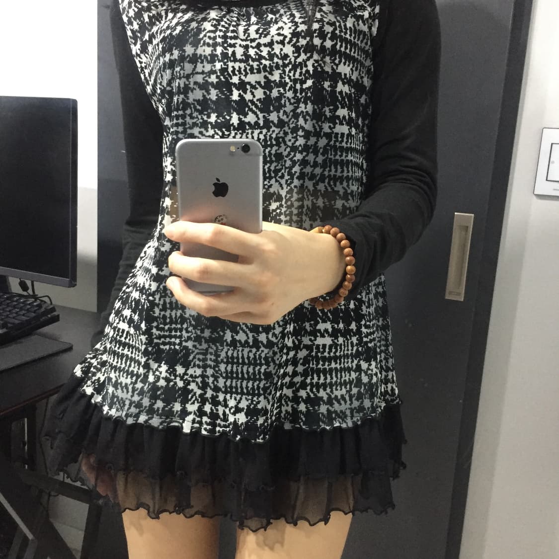 Ft.collection 시스루 괴짜 레이어드 프릴 레이스 갸루 원피스 상품이미지3