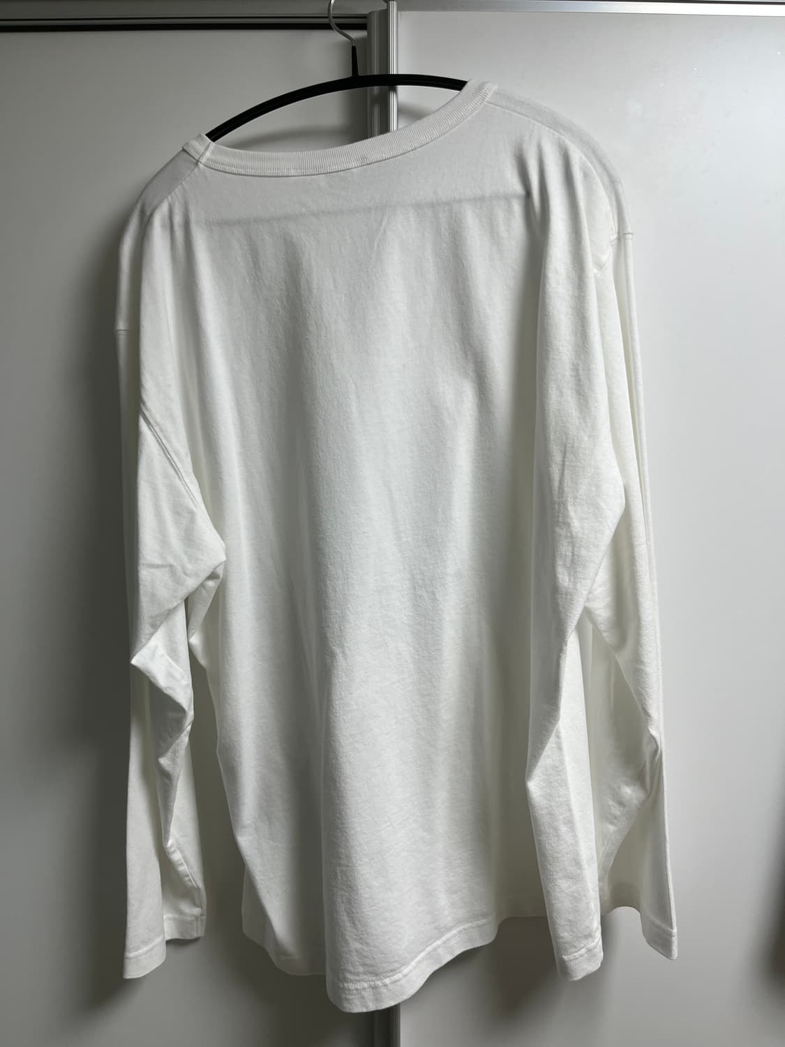 유니클로 u 워시코튼크루넥T 긴팔 블랙 화이트 일괄 상품이미지3