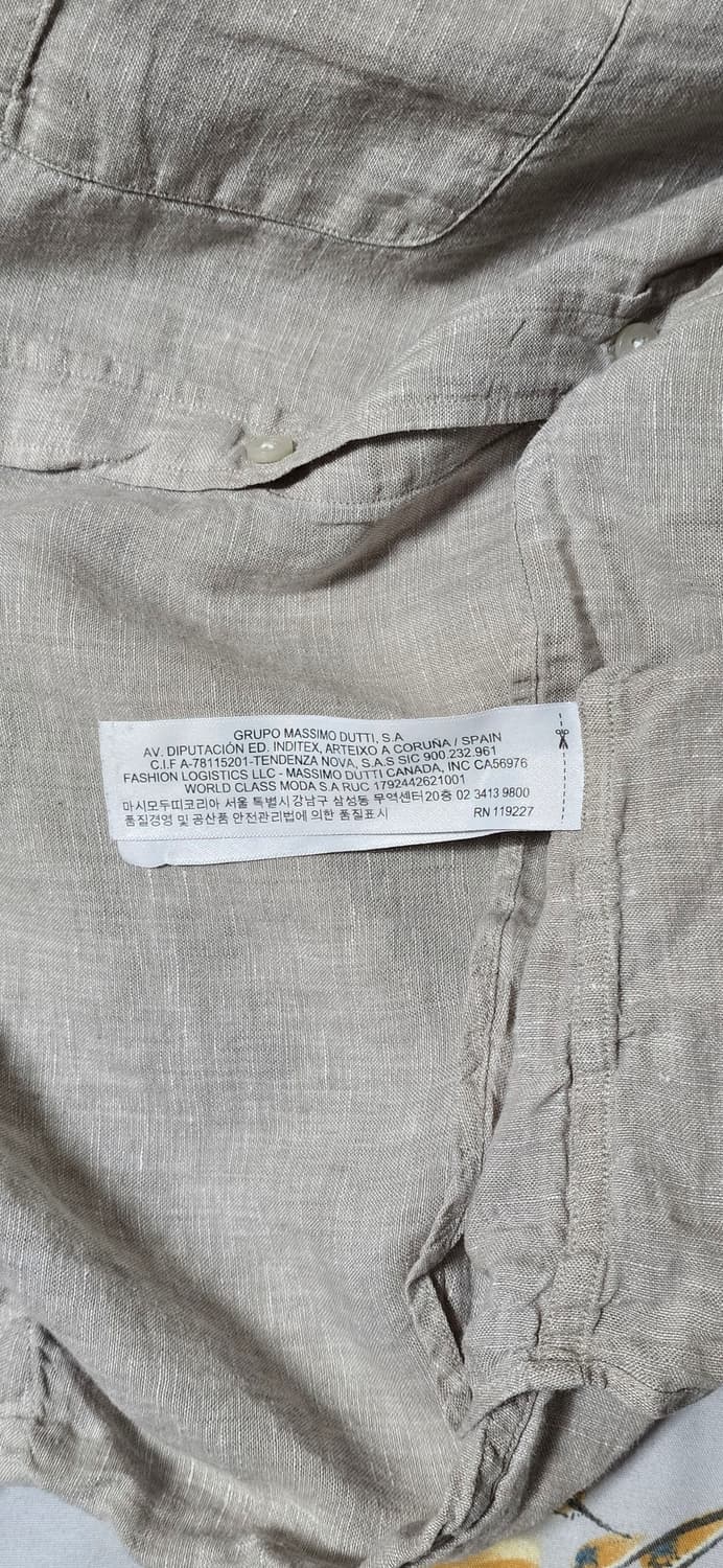Massimo Dutti 린넨 셔츠 L 상품이미지4