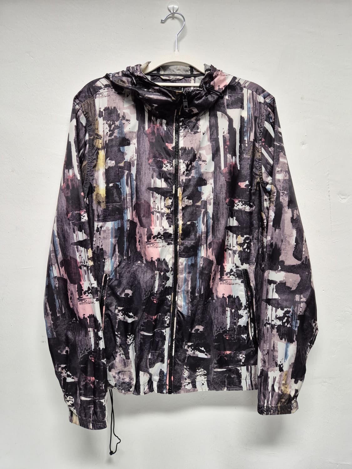 Abstract Print Windbreaker Jacket 상품이미지1
