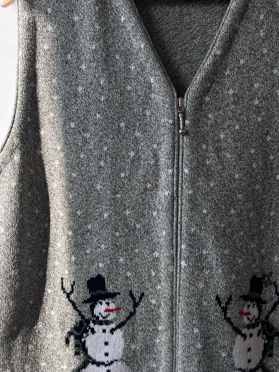 Cotton country 눈사람 니트 조끼 상품이미지9