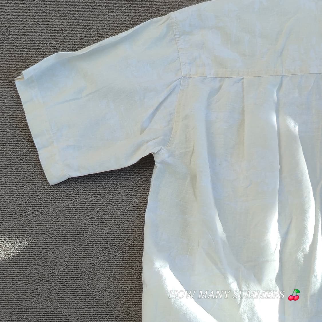 반팔 셔츠 아이보리 & 화이트 패턴 여름 상품이미지6