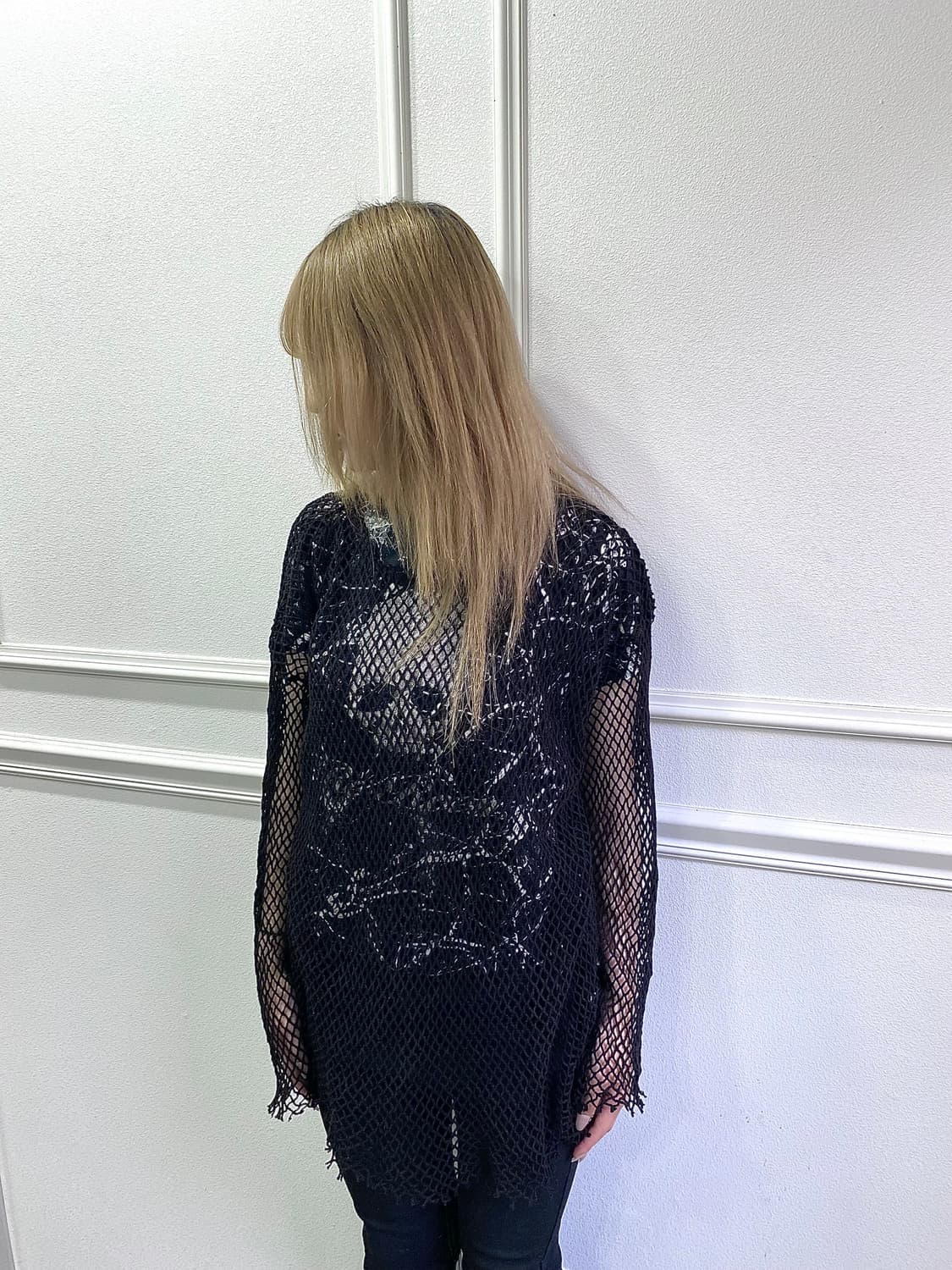 Y2K Girl Black Mesh Sleeve 상품이미지2