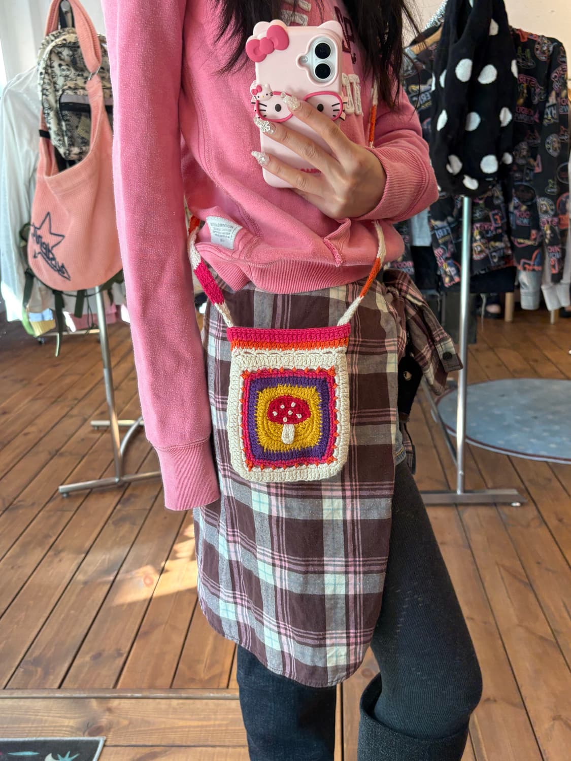 히스테릭글래머 뜨개 미니 크로스백 상품이미지1