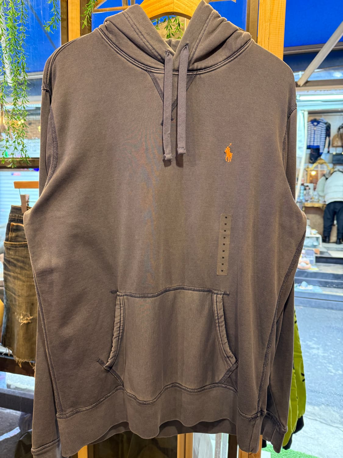 폴로 랄프로렌 오렌지포니 쿨그레이 피그먼트 후드티 상품이미지1