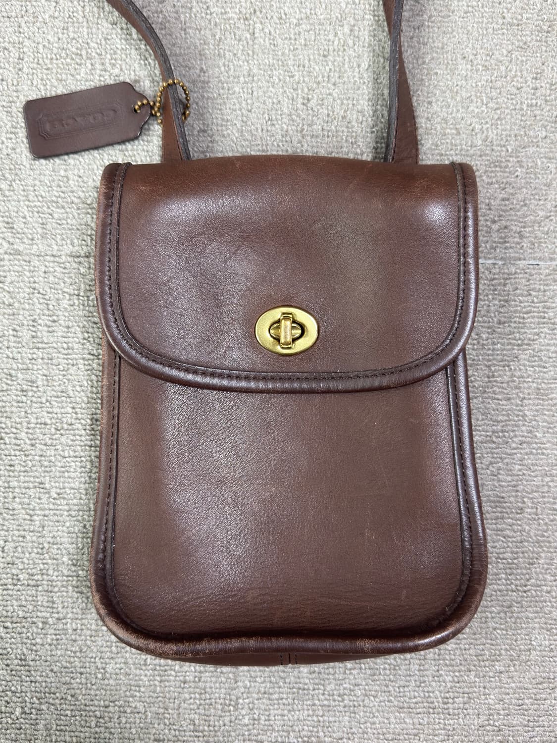 빈티지 올드 코치 글러브 탄 레더 턴락 크로스백 숄더백 상품이미지2