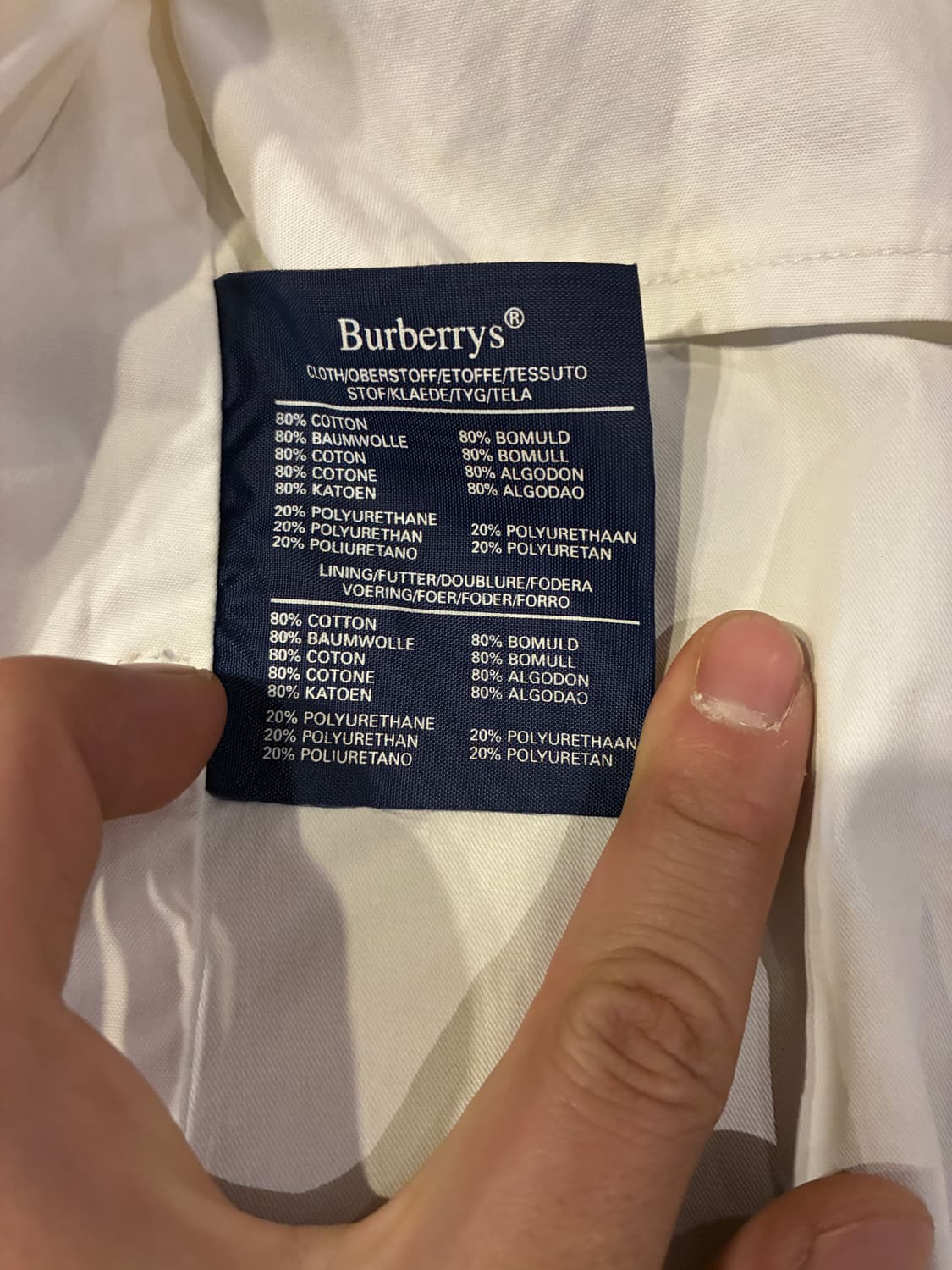 66) 버버리 숏 트렌치 코트 화이트 상품이미지3