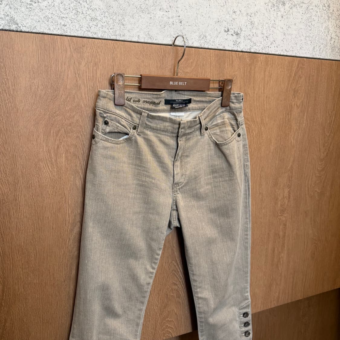 막스마라 위켄드 7부 카프리 팬츠 버튼업 디테일 베이지 브라운 상품이미지5