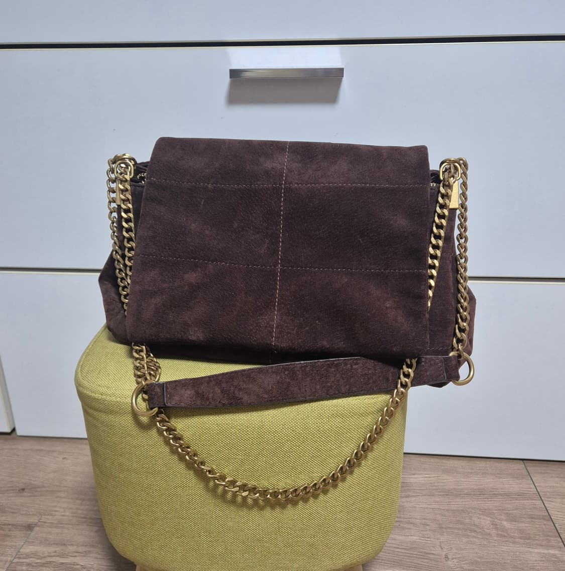 자라 리얼 스웨이드 레더 숄더백 천연가죽 초콜렛 브라운 상품이미지7