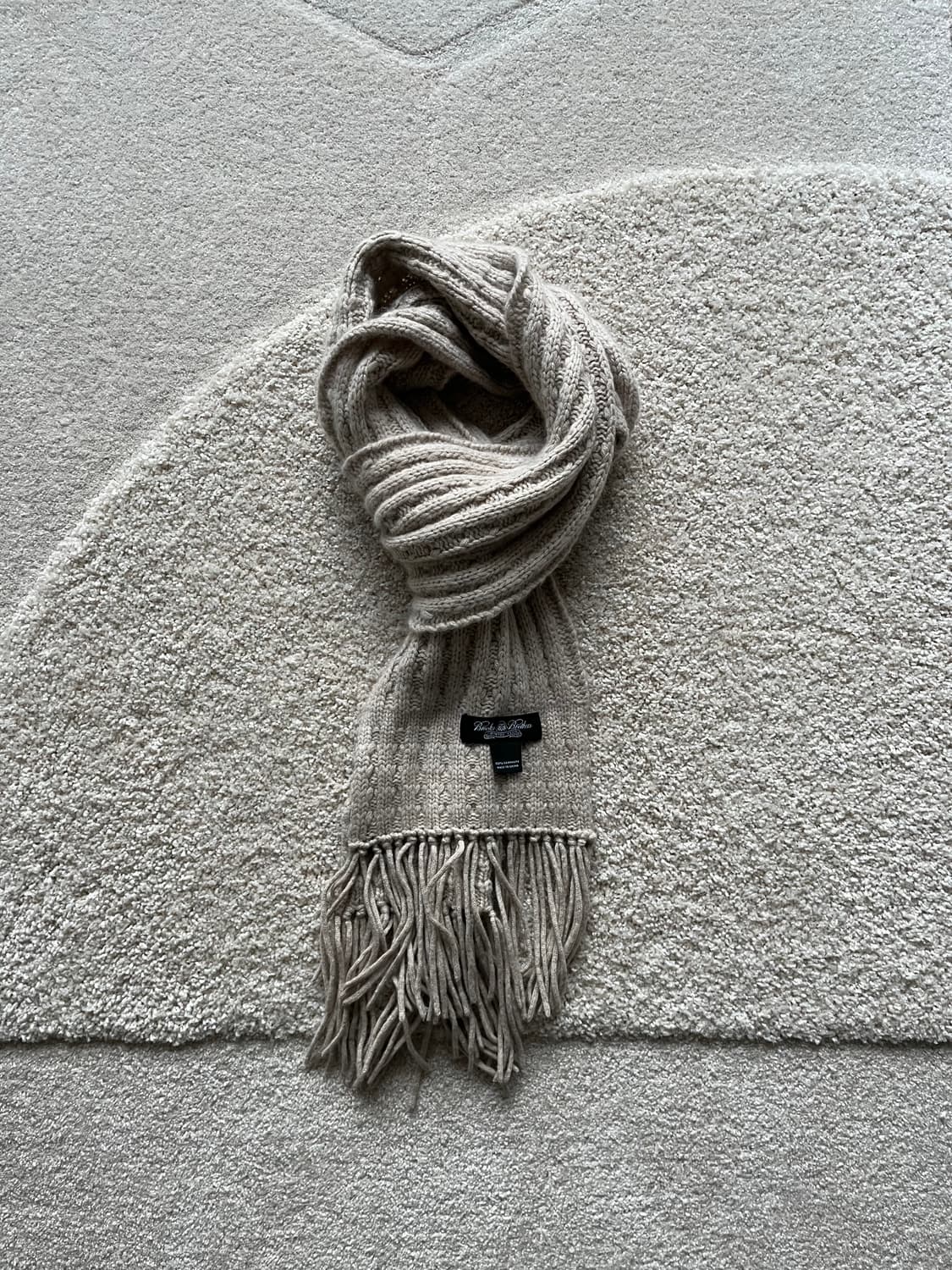 브룩스 브라더스 100% 캐시미어 케이블 니트 머플러  상품이미지2