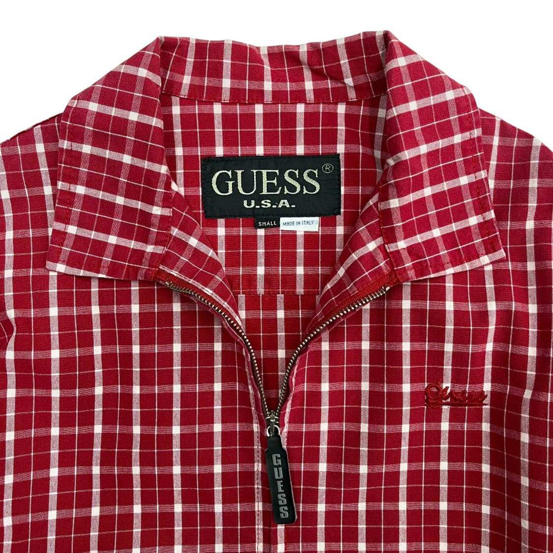 게스 레드체크 자켓 S 상품이미지5