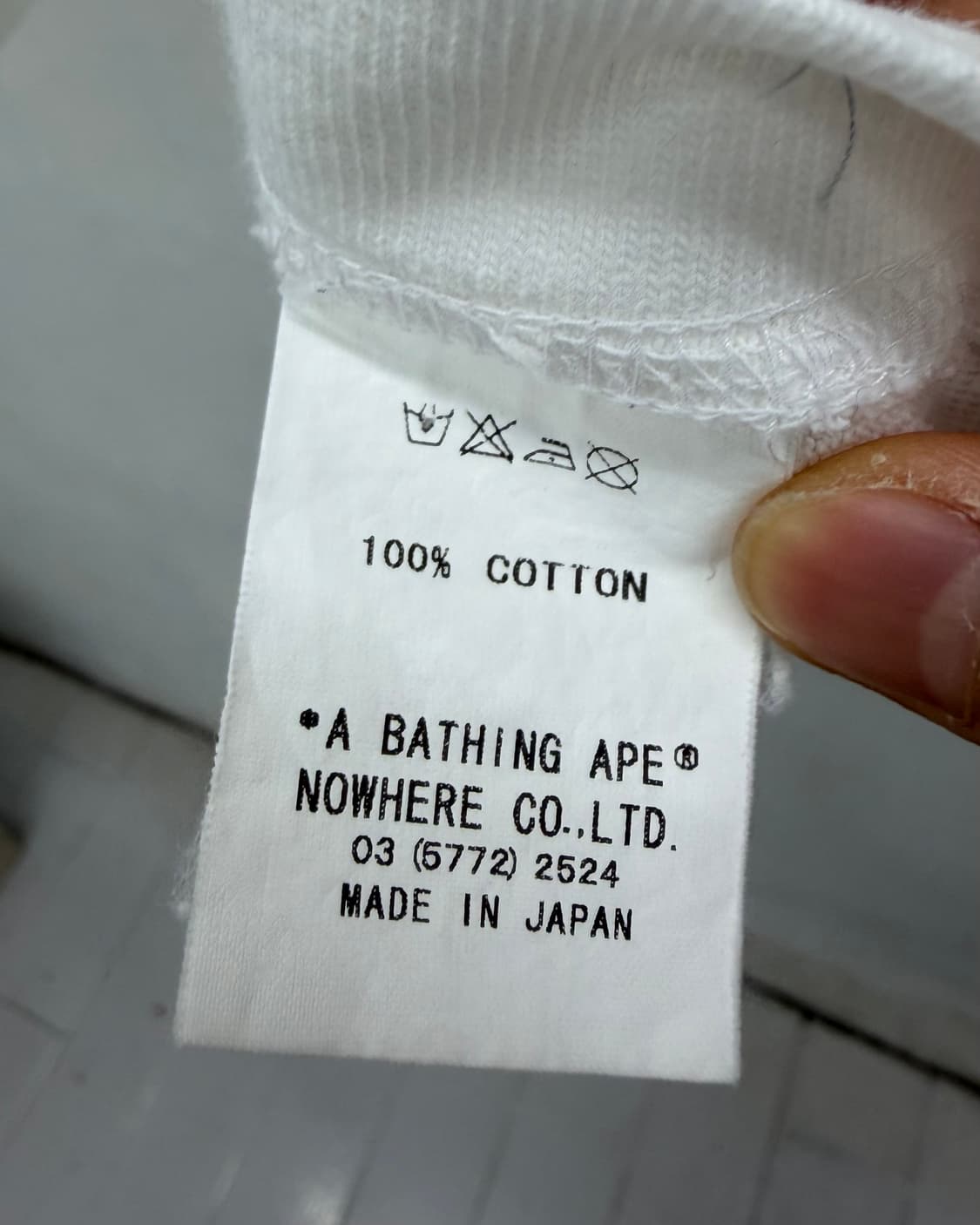 베이프 00s BAPE 로고 반팔 티셔츠 화이트 상품이미지8