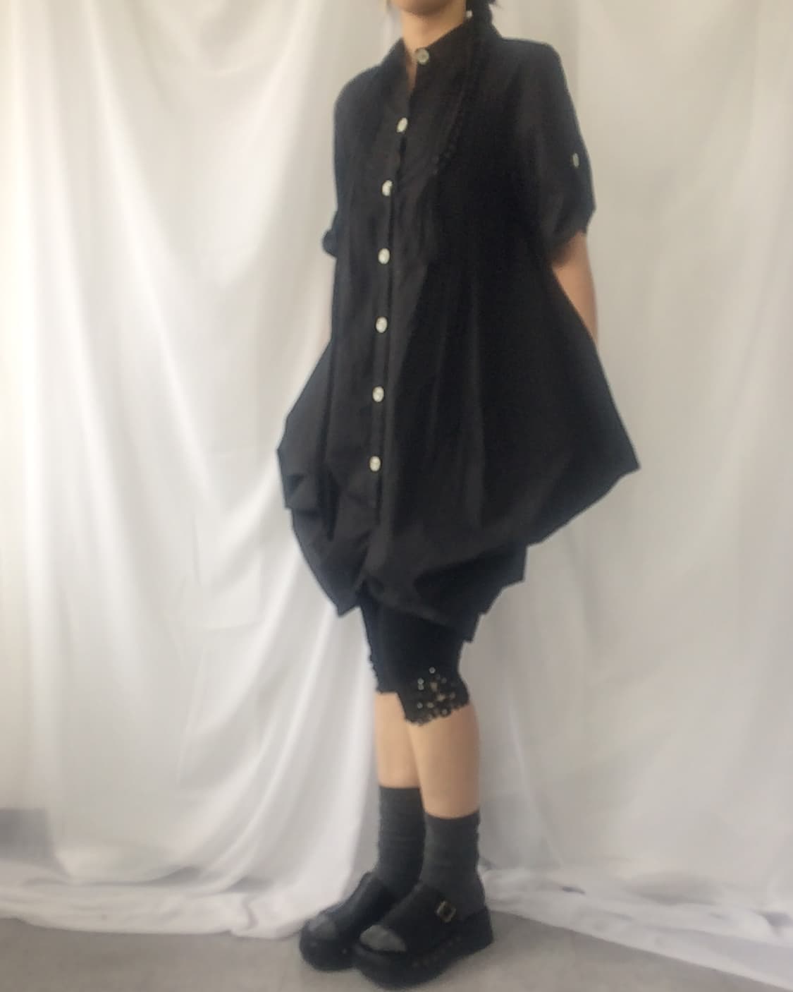 Balloon fit shirt onepiece 상품이미지5