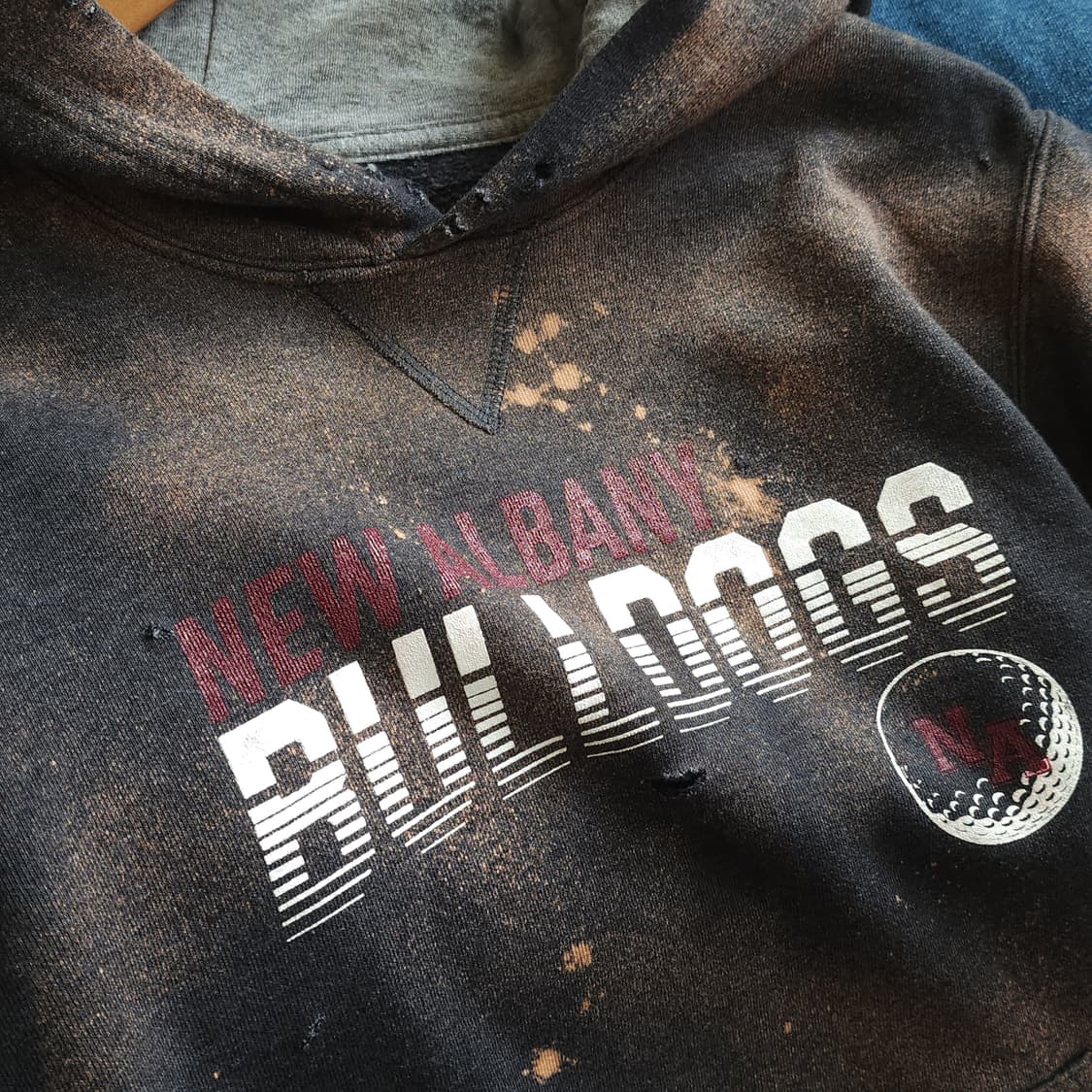 90s 러셀 후드 빈티지 스웻셔츠 러셀 썬페이딩 후드 불독 s 상품이미지10