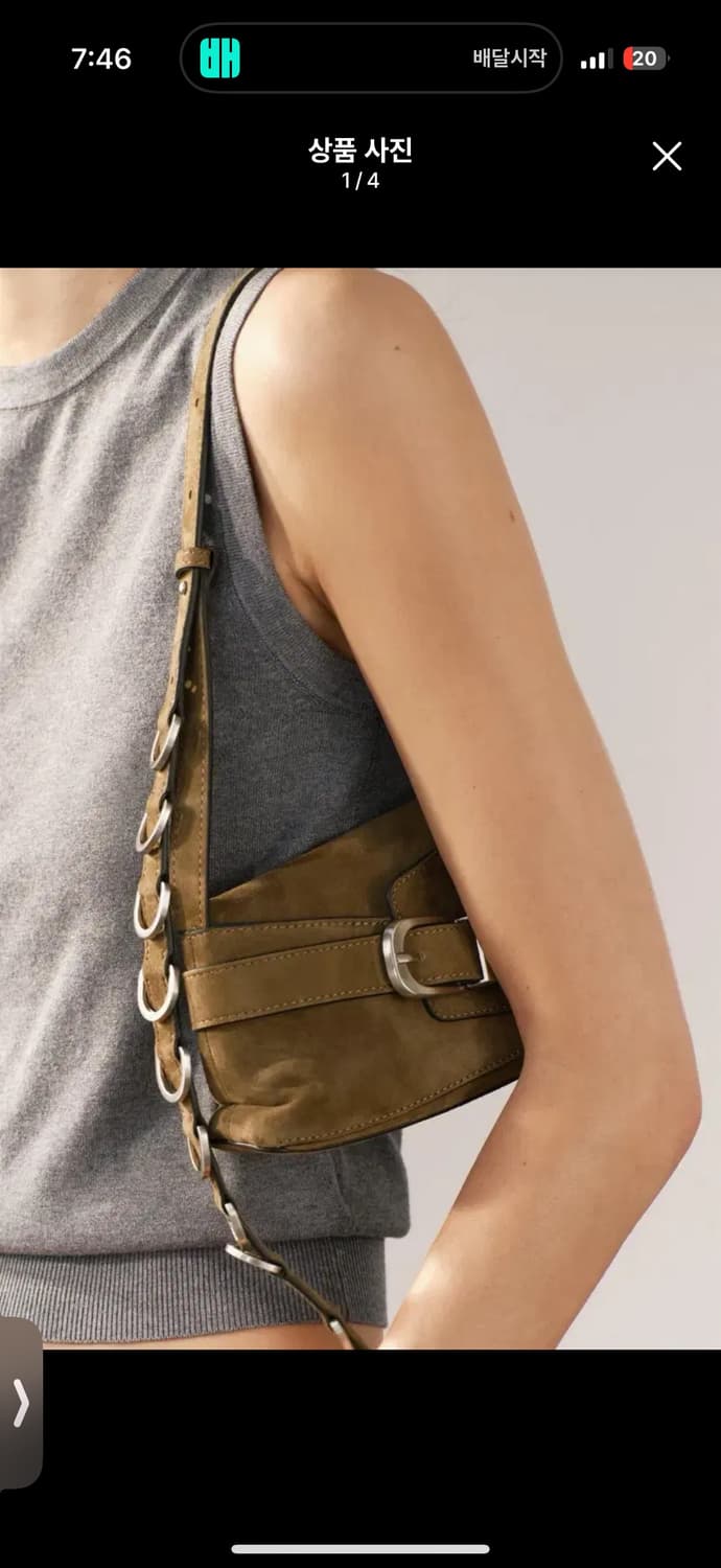 자라 스웨이드 버클 숄더백 상품이미지1