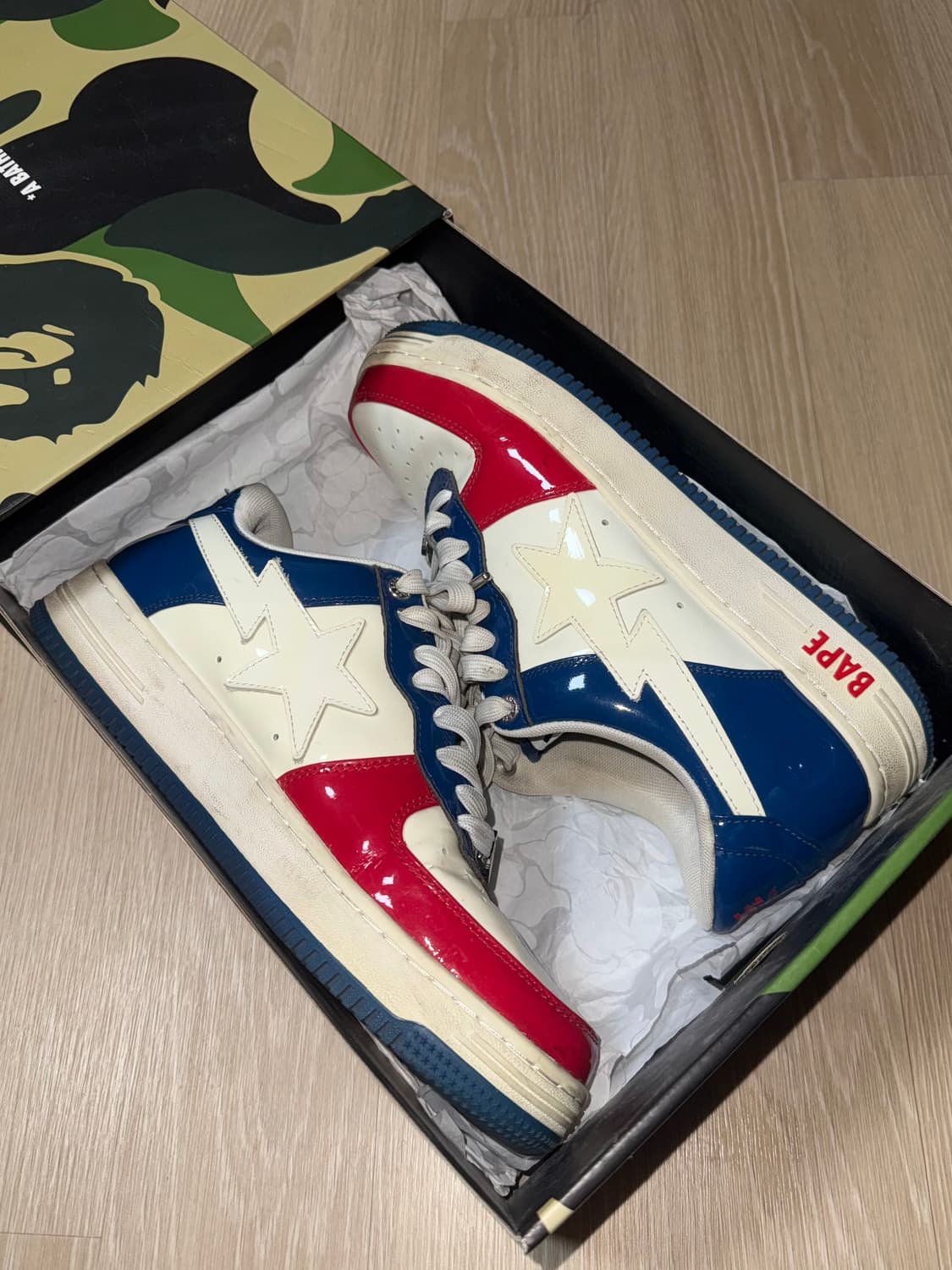 베이프 베이프 스타 로우 M1 화이트블루 275 상품이미지1