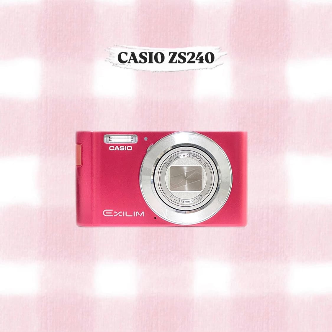 카시오 엑슬림 ZS240 체리레드 빈티지디카 상품이미지1