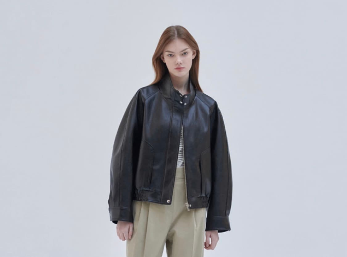구해요) 24SN leather casual blouson jacket  상품이미지1