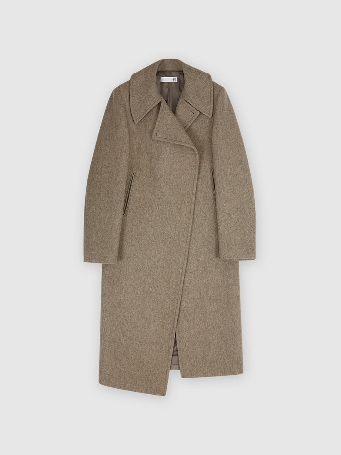 렉토 스프레드 칼라 울 코트 베이지 상품이미지5