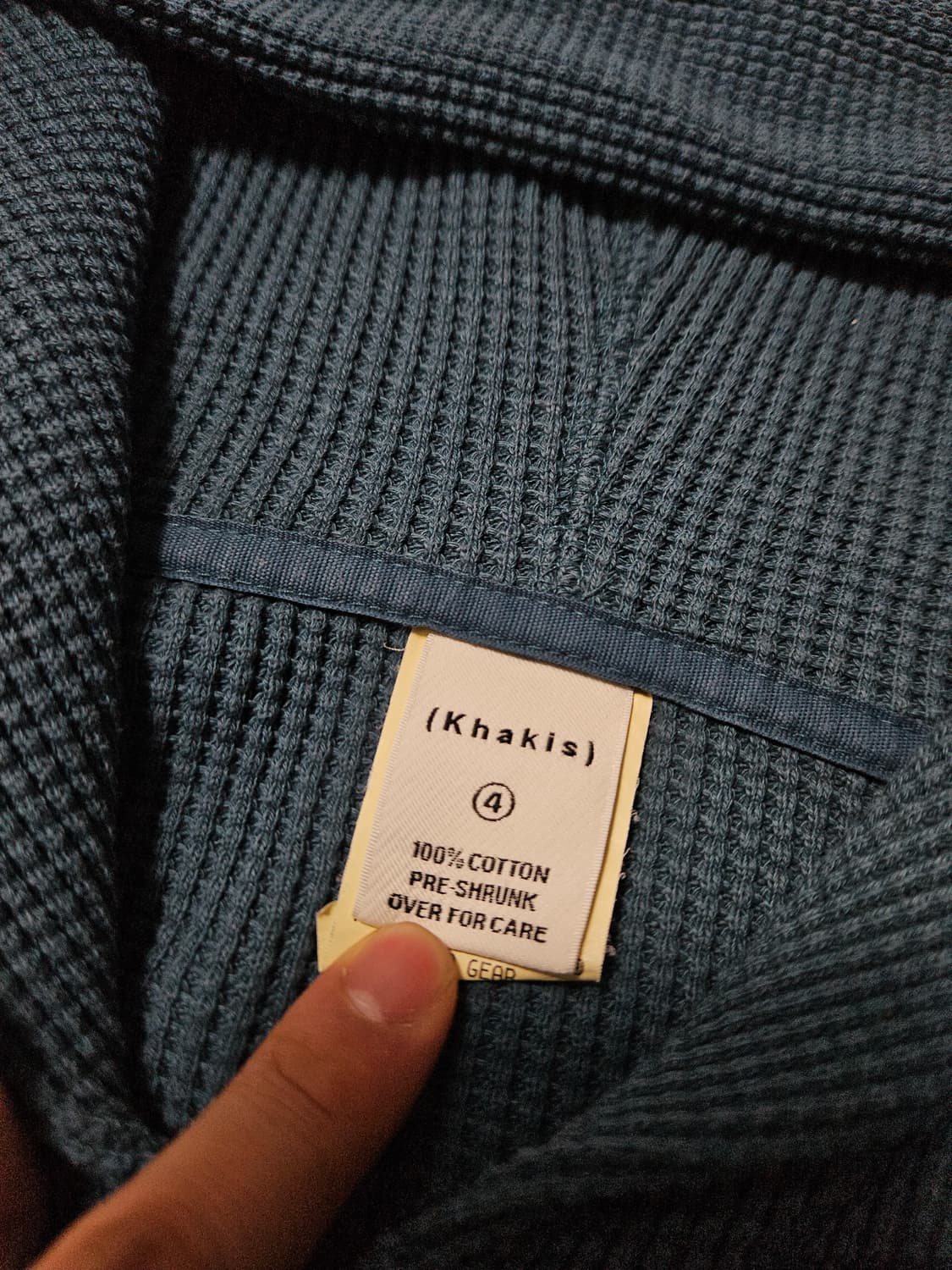 카키스 와플 후드집업 집후디 4 Khakis Teal 상품이미지5