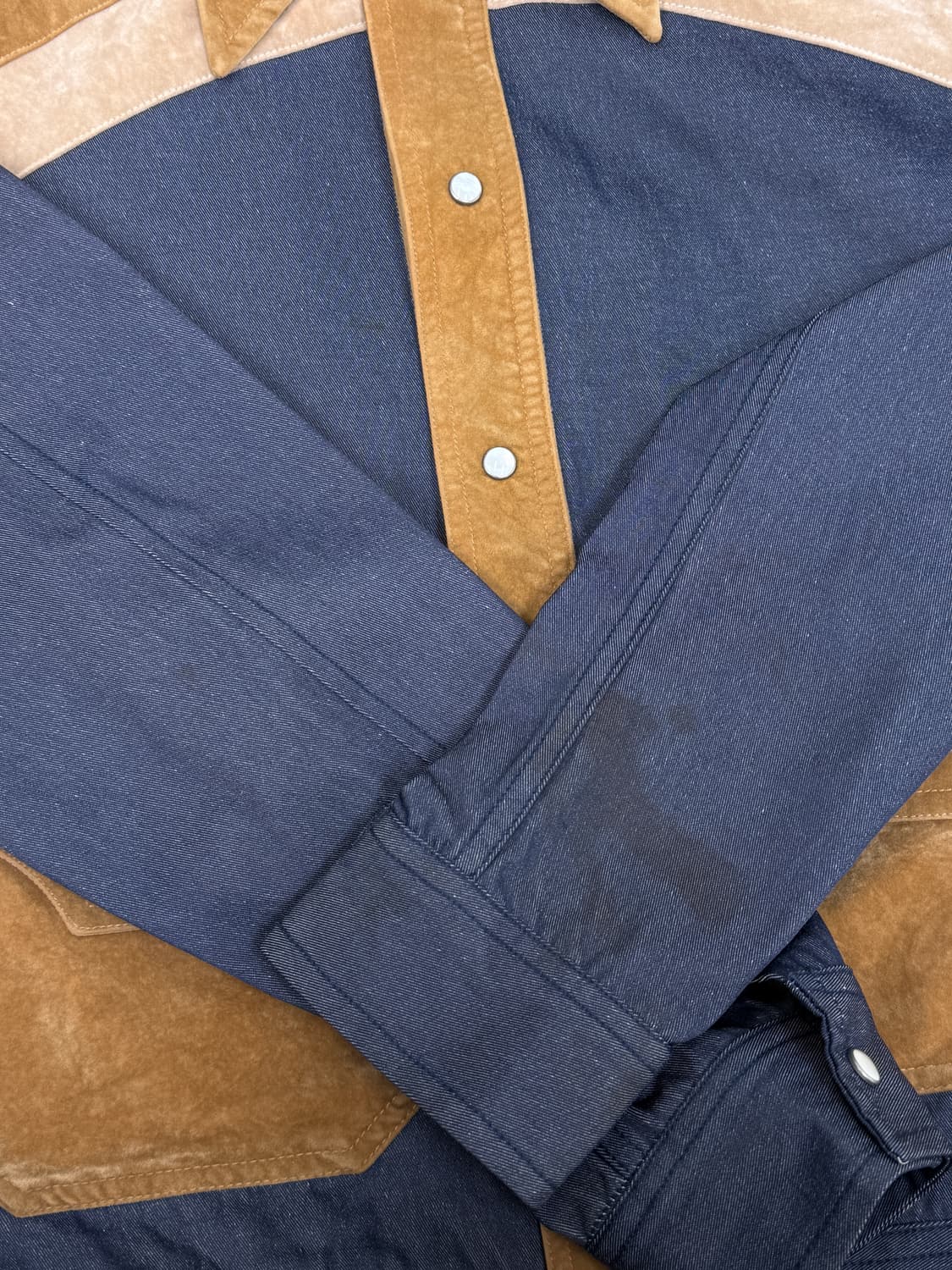 Mens Batsu 벨루어 웨스턴 데님 셔츠 상품이미지9