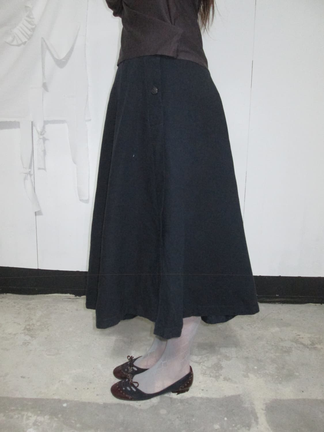 Vintage Button A-line Skirt 상품이미지5