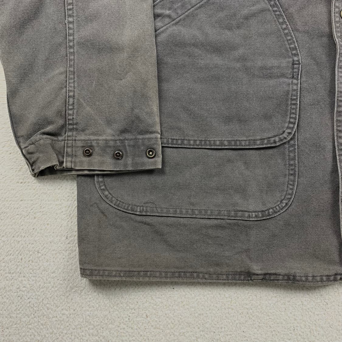 90s 울리치 레더 카라 워크 자켓 차콜 상품이미지3