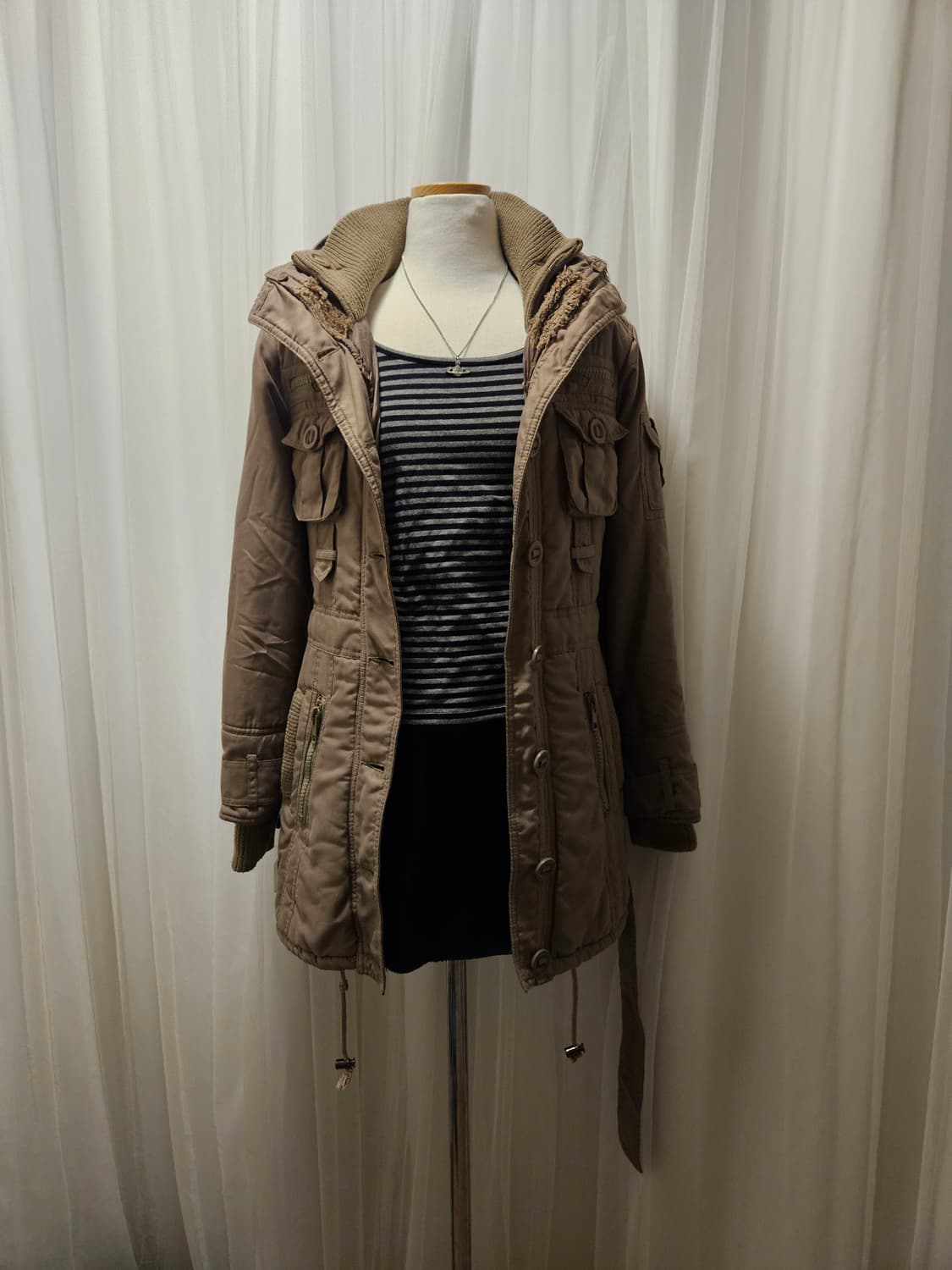 clubclubclub 2000s 빈티지 카고y2k 그런지페어리 야상패딩 상품이미지4