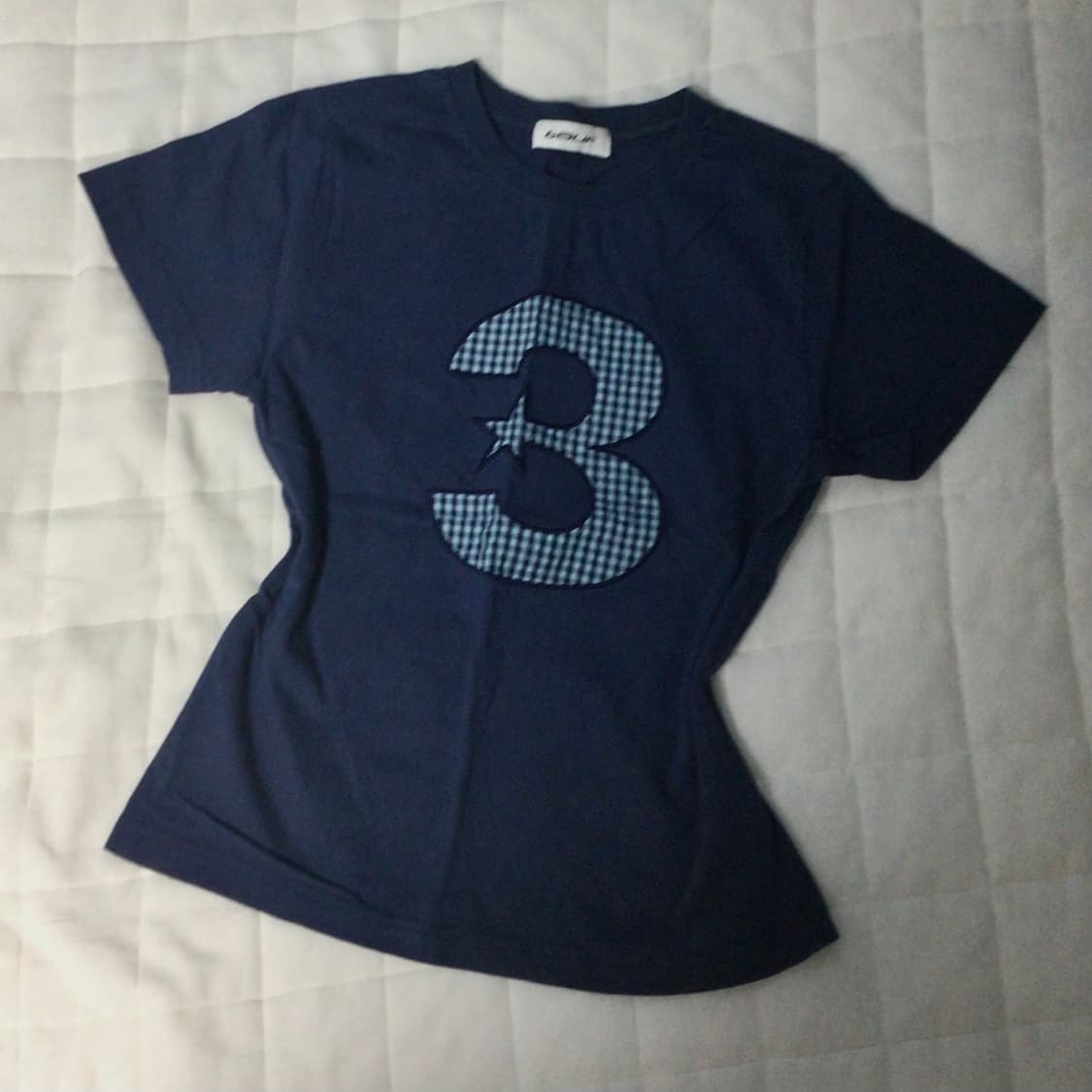 bauf 3 logo check slim t-shirt 상품이미지1