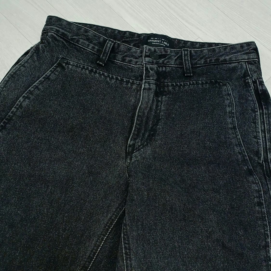 가먼트레이블 데님 팬츠 바이커진 청바지 상품이미지1