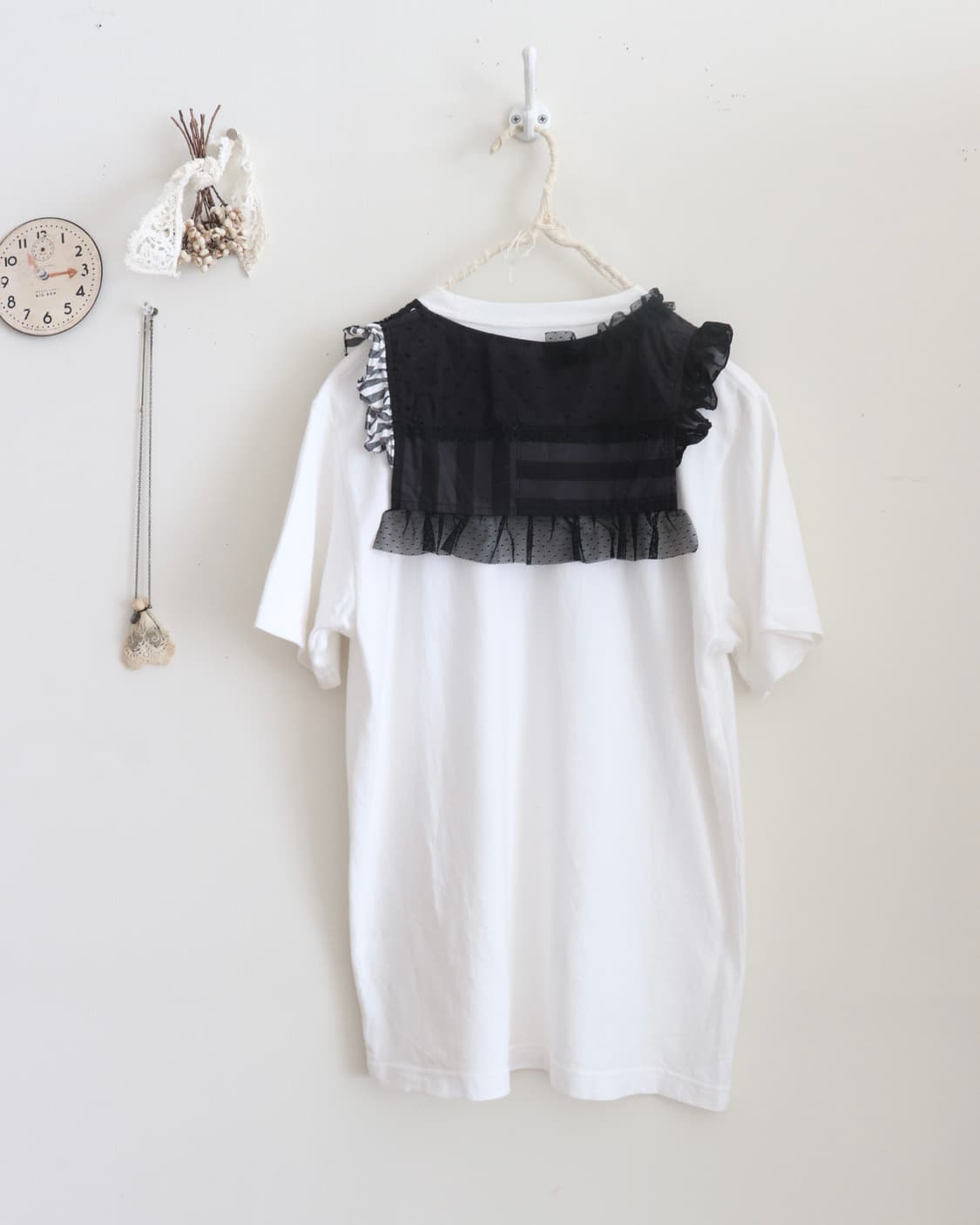 [Beams Boy] Tori-To Check Frill T-Shirt 상품이미지10