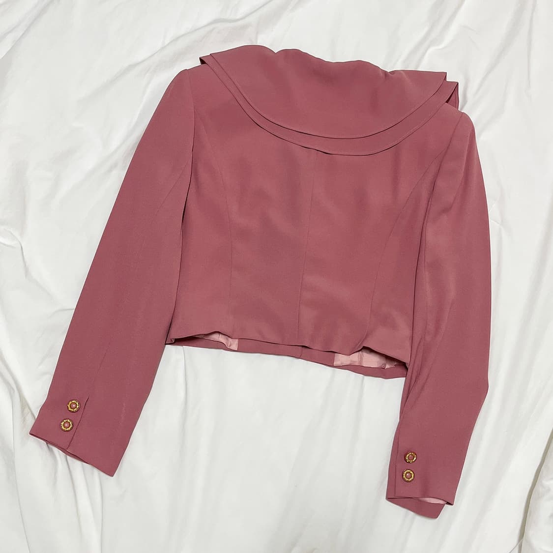 빈티지 ) 인디핑크 프릴 리본 자켓 상품이미지4