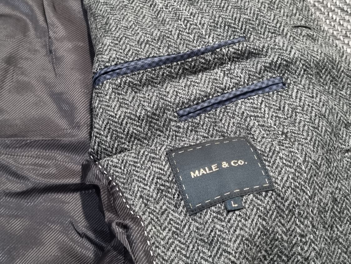 MALE & CO. 헤링본 울 블레이저 상품이미지3