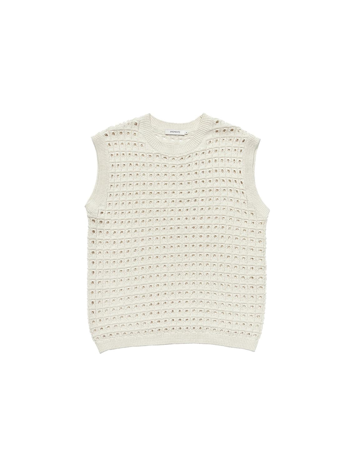 아모멘토 COTTON KNIT VEST ECRU 상품이미지1