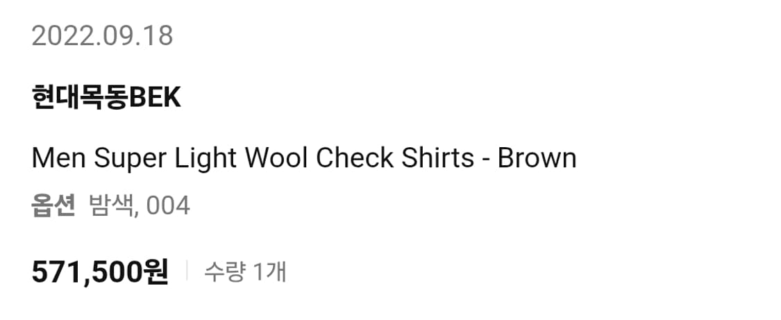 오라리/ 22AW 슈퍼 라이트 울 체크 셔츠 헤링본 브라운/ 4 상품이미지10