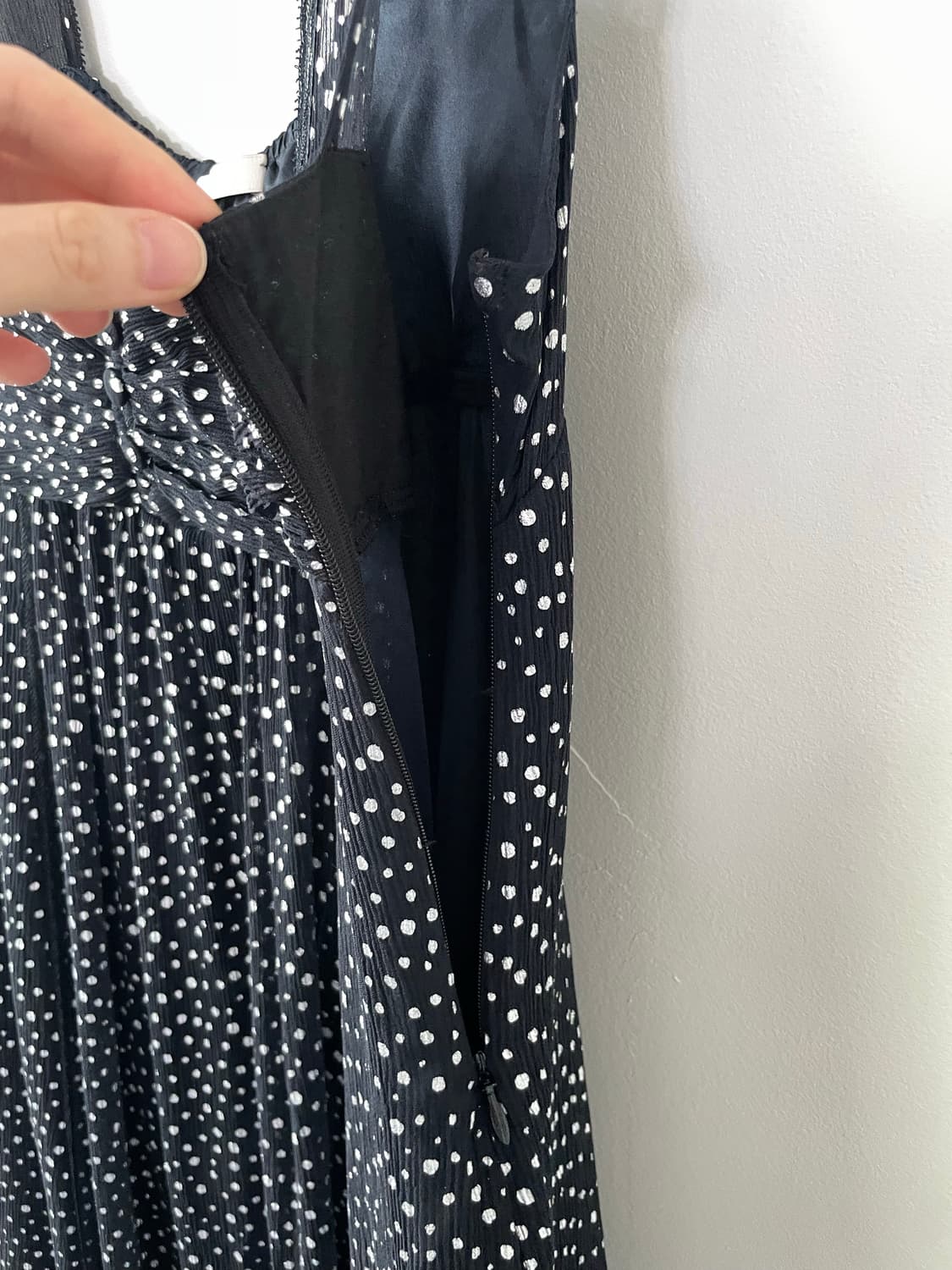 maje silver dot silk dress 상품이미지6