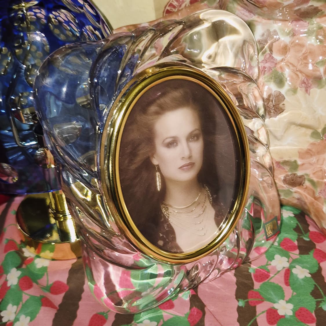 90s 호야 크리스탈 스윌 오발 탁상 액자 상품이미지6