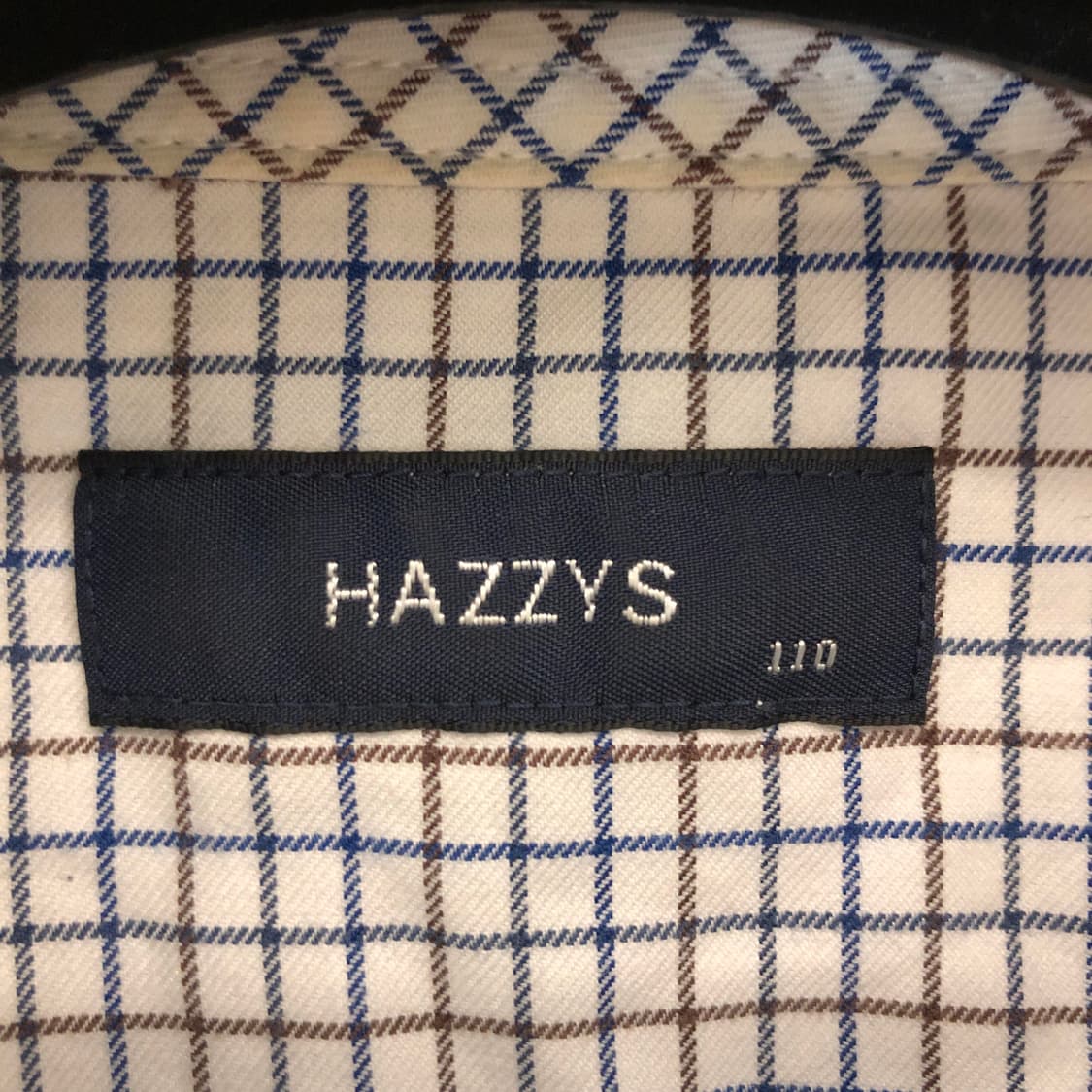 헤지스 자수로고 깅엄셔츠 110 사이즈 상품이미지5