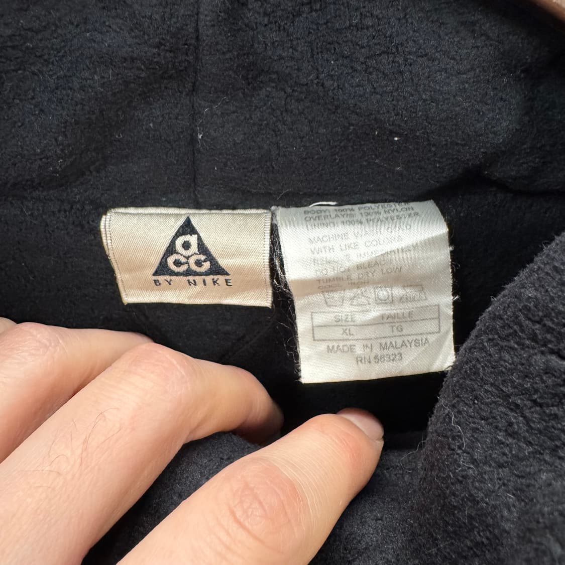 90s 나이키 X ACG 올드스쿨 바람막이 전면 빅포켓 포인트 퍼플 블랙 상품이미지8