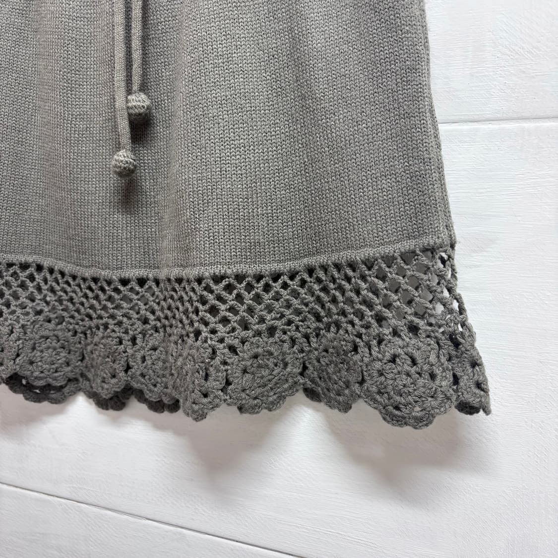 LIVE IN COMFORT 그레이 니트 페어리 미니 스커트 JPN  상품이미지2