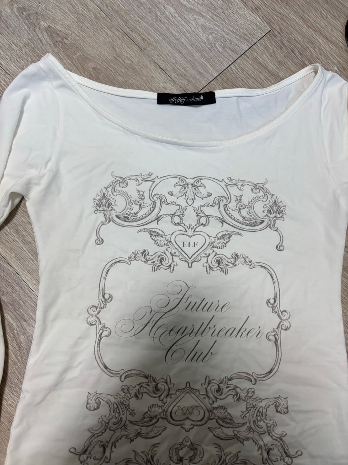 엘프엘프엘프 아카이브스 엑스 클럽 티 아이보리 상품이미지3