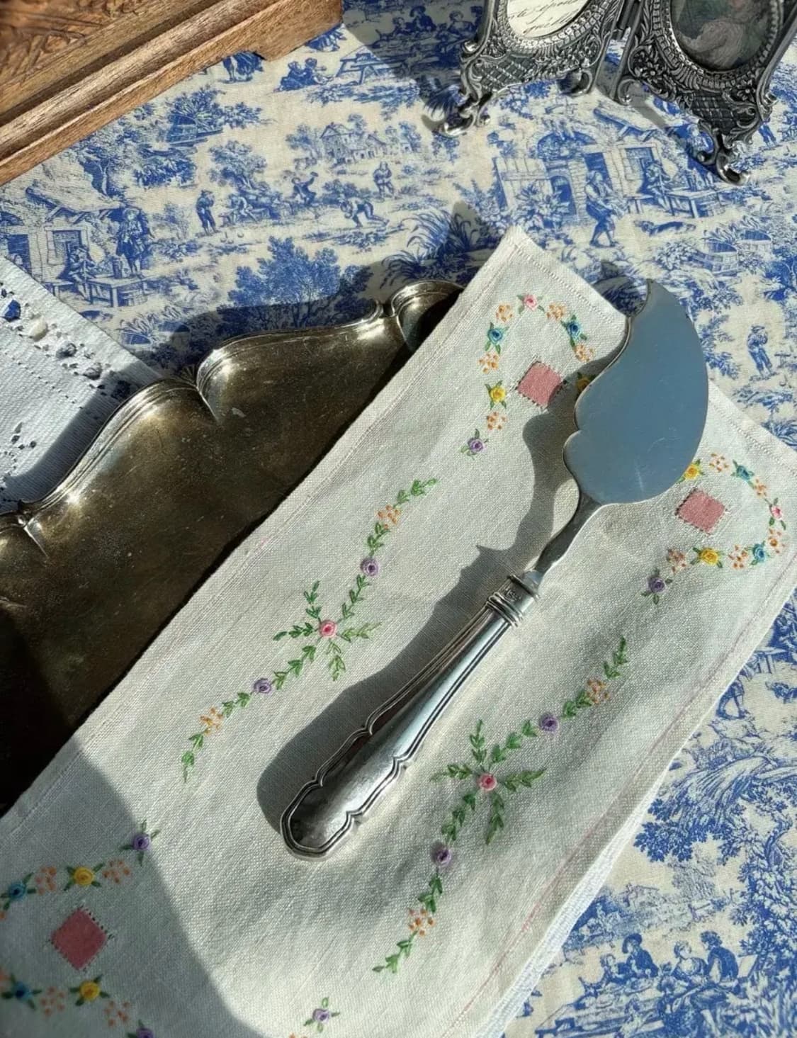 영국 앤틱 실버플레이트 버터 잼 스프레더 상품이미지4