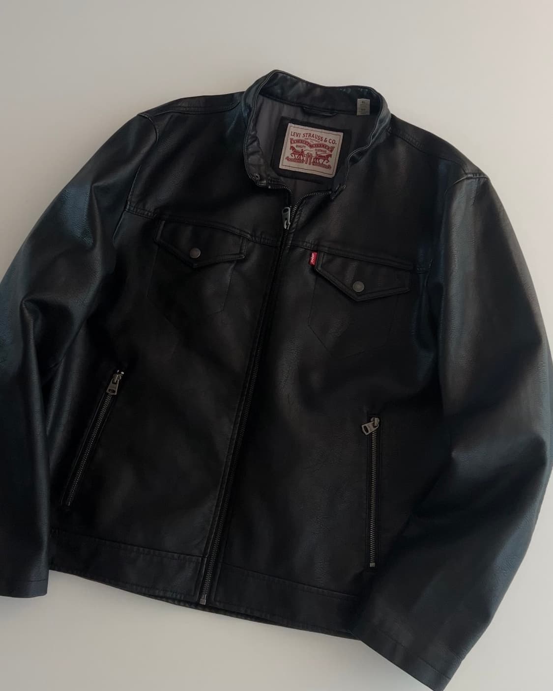 리바이스 인조 가죽 트러커 자켓 XL 상품이미지3