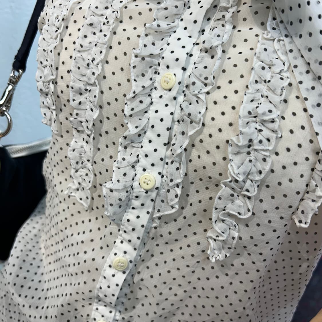Vintage y2k Dot Shirts 상품이미지5