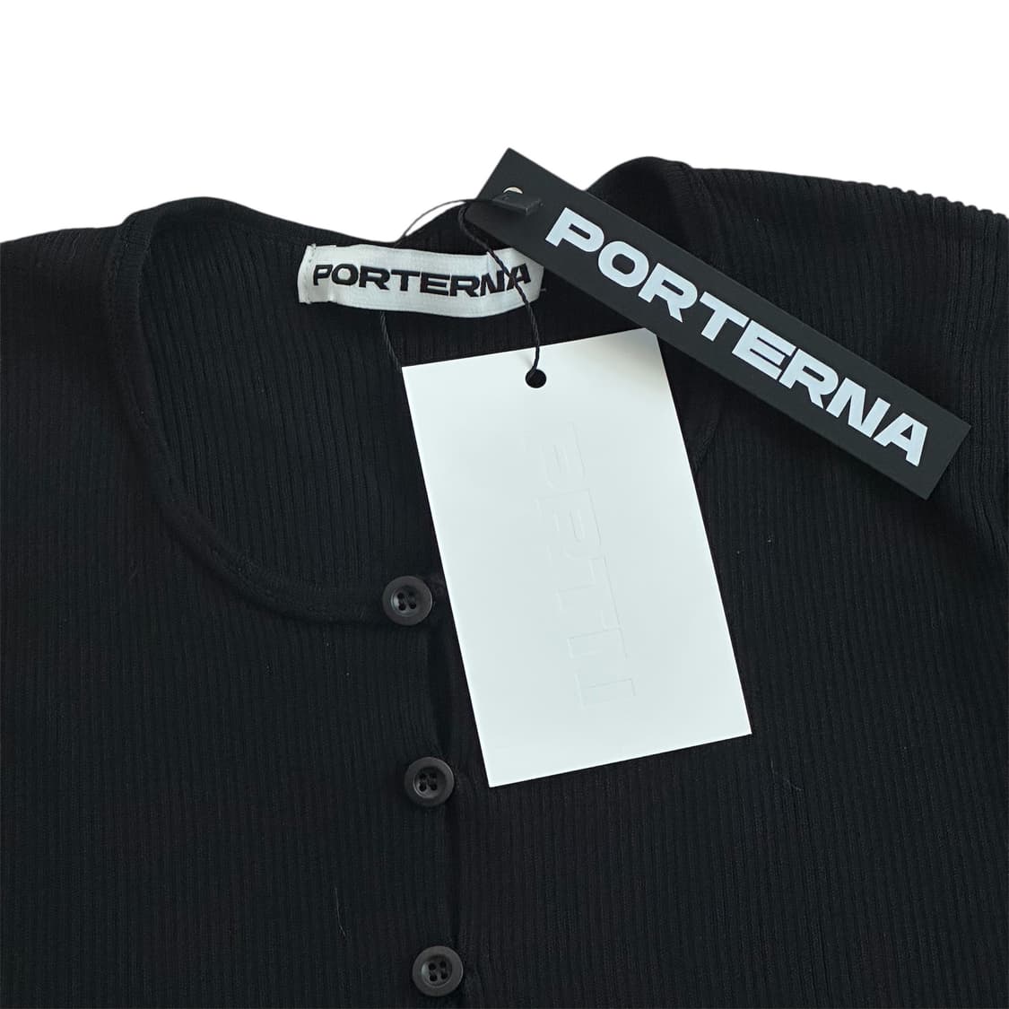 포르테나 RIBBED BUTTON CARDIGAN  상품이미지3