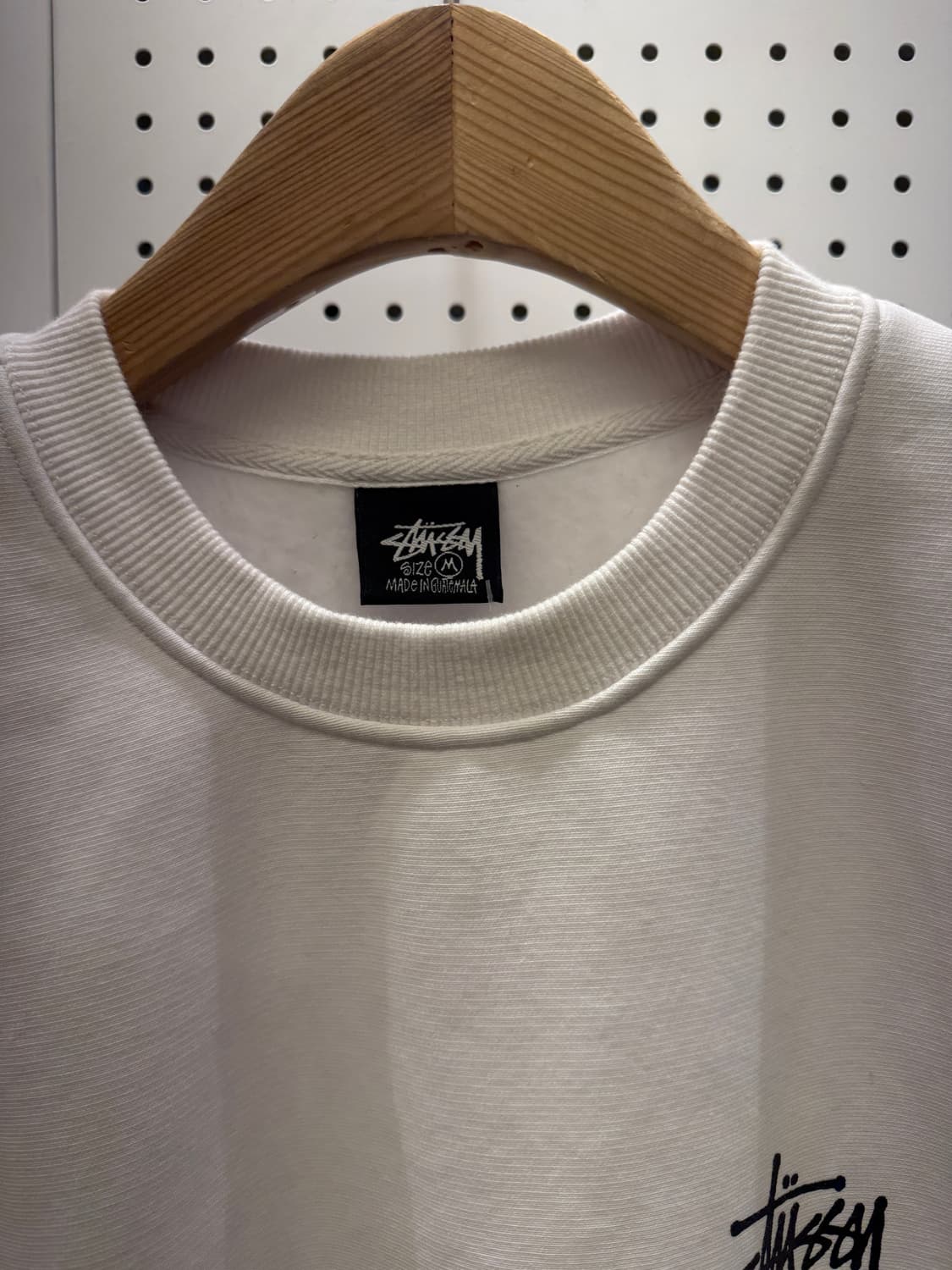 스투시 베이직 화이트 빅로고 맨투맨 U788 상품이미지5