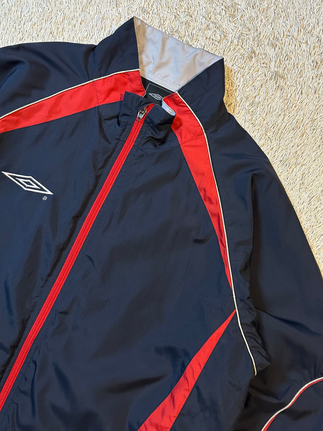 희귀) 엄브로 올드스쿨 배색 바람막이 자켓 네이비 상품이미지2