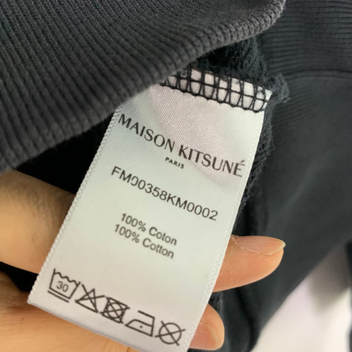 메종키츠네 더블 폭스 블랙 맨투맨 L 남녀공용 빈티지 상품이미지6