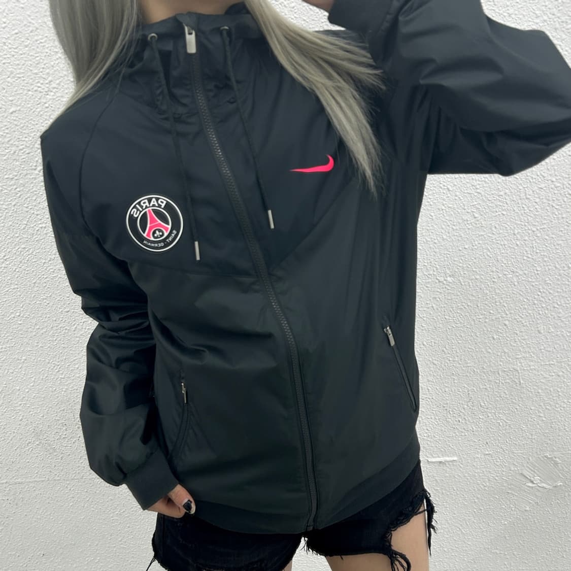 파리 생제르망 x 나이키 차콜 후드 바람막이 S 상품이미지2